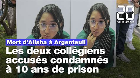 meurtre argenteuil|Mort dAlisha : deux adolescents condamnés à 13 et。